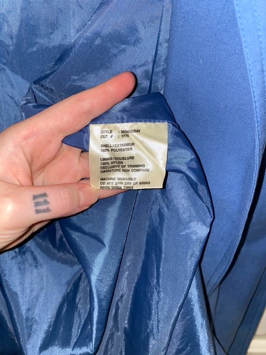 London Fog Light Blue Trench Coat - Picture 6 of 12